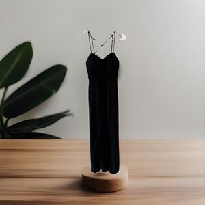 Material Girl Black Long Little Black Dress‎ Medium